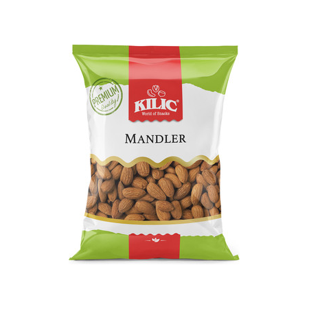 Kilic Mandler Naturel 800g | Hele Mandler