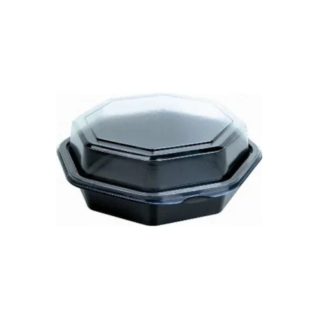 Plastisk bakke med låg OCTAVIEW 19X19 CM 10 stk